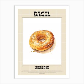 Sesame Bagel 4 Art Print