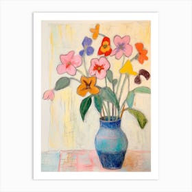 Flower Painting Fauvist Style Impatiens 1 Art Print