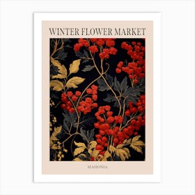 Mahonia 2 Winter Flower Market Poster Art Print
