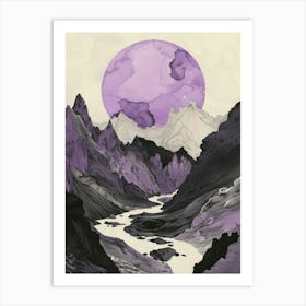 Purple Moon Art Print