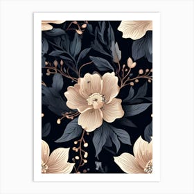 Wallpaper Floral Pattern Art Print