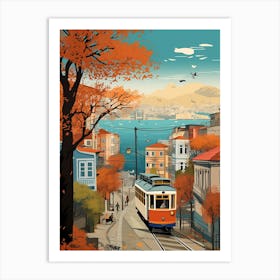 Istanbul In Autumn Fall Travel Art 3 Art Print