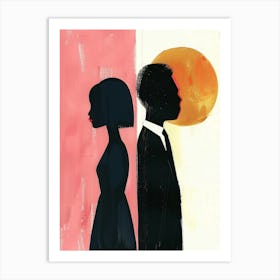 Portrait Of A Man And Woman 1 Art Print