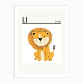 Animals Alphabet Lion 2 Art Print