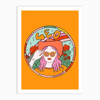 Leo Cowgirl Art Print