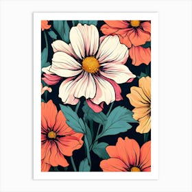 Cosmos Flowers 8 Art Print