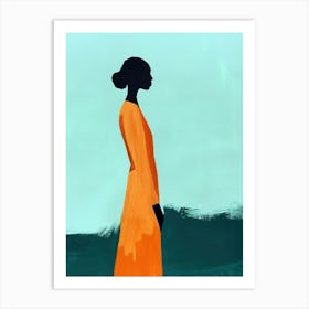 Silhouette Of A Woman 1 Art Print