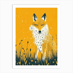 Yellow Timber Wolf 1 Art Print