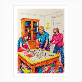 Room With A Table Art Print