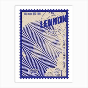 Stamps Art – John Lennon Art Print