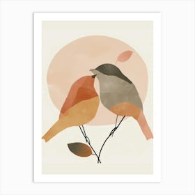 Lovebirds Canvas Print Style Abstract Art Print