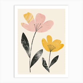 Phoenix Flower Market Boho Minimalist Style 1 Art Print