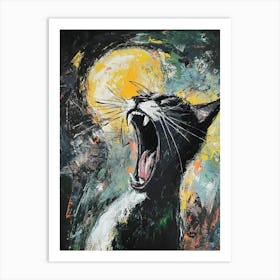 Screaming Cat 10 Art Print