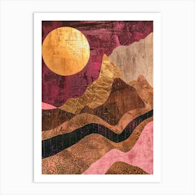 Sunset In The Mountains 32 Art Print