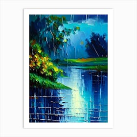 Rain Art Waterscape Impressionism 1 Art Print