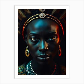 Portrait Of African Woman Art Print