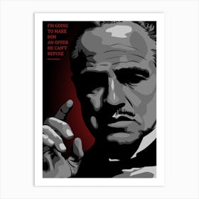 Vito Corleone Godfather Quote Art Print