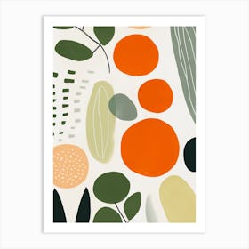 Oranges And Greens Art Print