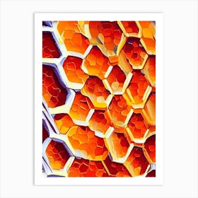 Close Up Of Honeycomb  1 Painting Art Print