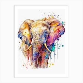 Elephan Water Color Art Print