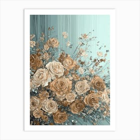 Roses In A Vase 5 Art Print