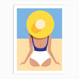 Woman In A Hat 1 Art Print