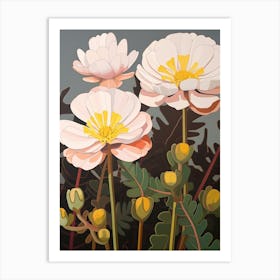 Flower Illustration Portulaca 4 Art Print