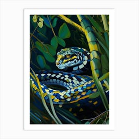 Mangrove Snake Painting Art Print