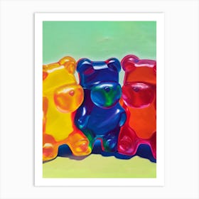 Gummy Bears Green Art Print