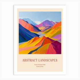 Colourful Abstract Denali National Park Usa 1 Poster Art Print