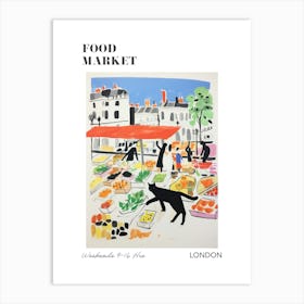 The Food Market In London 3 Illustration Poster Art Print