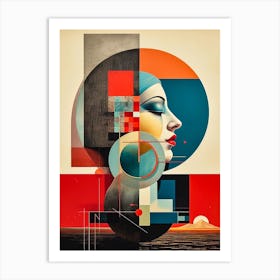 Abstract Illustration Of A Woman And The Cosmos 16 Art Print