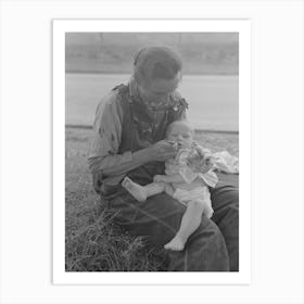 Untitled Photo, Possibly Related To Migrant Mother Feeding Her Baby While The Family Was Stopped By The Roadsid Art Print