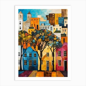 Kitsch Capetown Illustration 1 Art Print