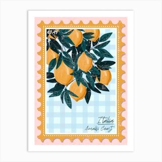 Lemon Stamp Art Print
