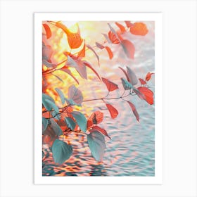 Sunset By The Water Art Print