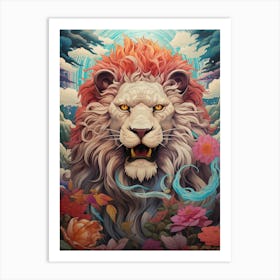 Lion Forest Art Print