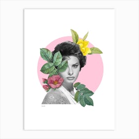 Sophia Loren Collage Art Print