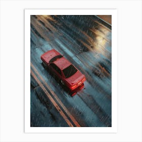 Car In The Rain 2 Art Print