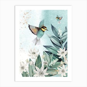 Hovering Birds Art Print