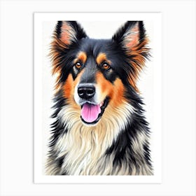 Belgian Sheepdog 5 Watercolour Dog Art Print