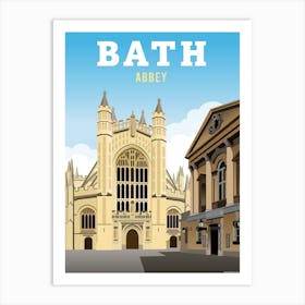 Bath Abbey Cathedral Pump Room Art Print
