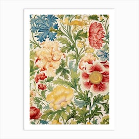 Floral Wallpaper 322 Art Print