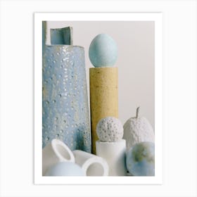 Blue And White Ceramics Art Print