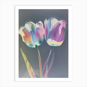 Iridescent Flower Tulip 7 Art Print