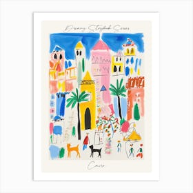 Poster Of Cairo, Dreamy Storybook Illustration 2 Art Print