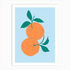 Oranges Colorful Fruit Print Art Print