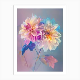 Iridescent Flower Dahlia 4 Art Print