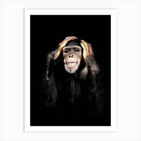 Monkey hear no evil Art Print