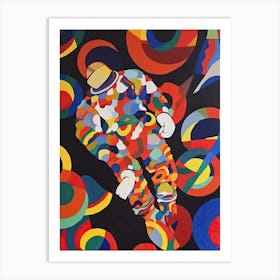 Astronaut Colourful Illustration 9 Art Print